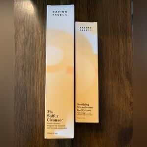 SAVING FACE CO 3% Sulfur Cleanser + Soothing Microbiome Gel Creme